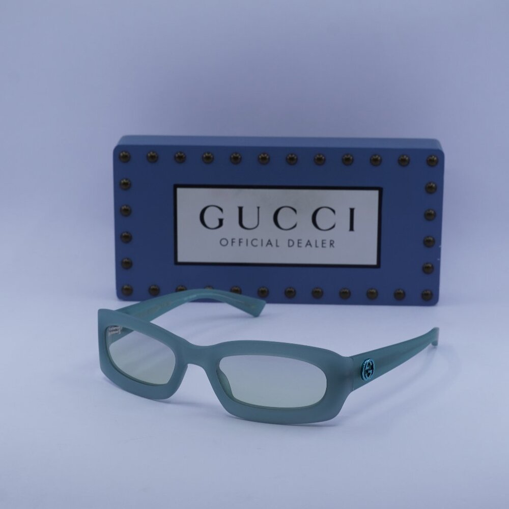 Gucci GG1786S 005 Rectangle Sunglasses - Light Green/Blue to Green Gradient